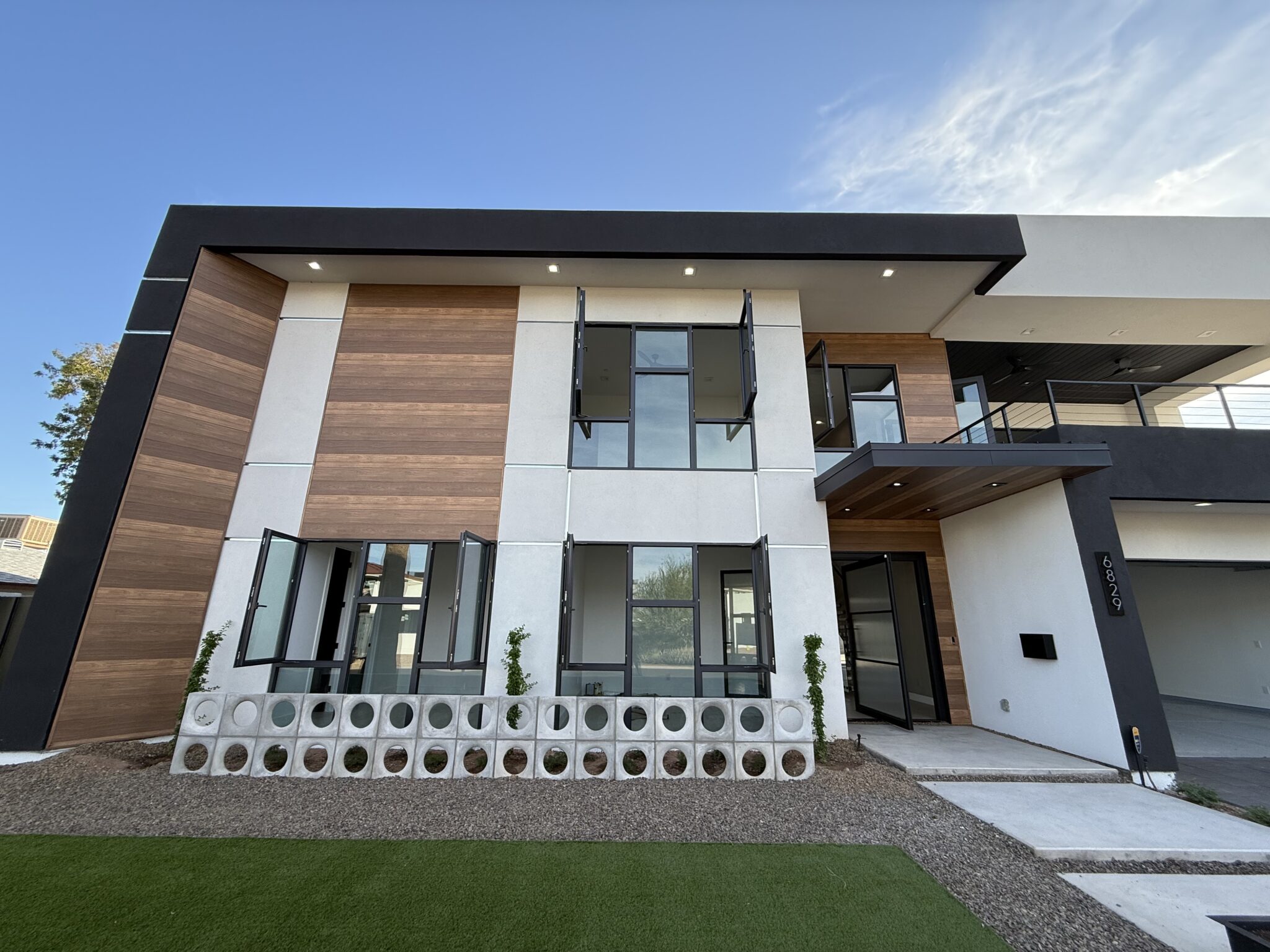 Modern black frame window system